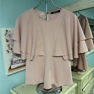 Sugar + Lip Blush Prudence Flutter Sleeve Top NWT XS